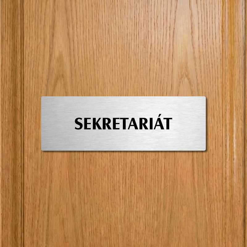 Sekretariát, 240x79mm, zlatá popiska s dvojtým rámečkem